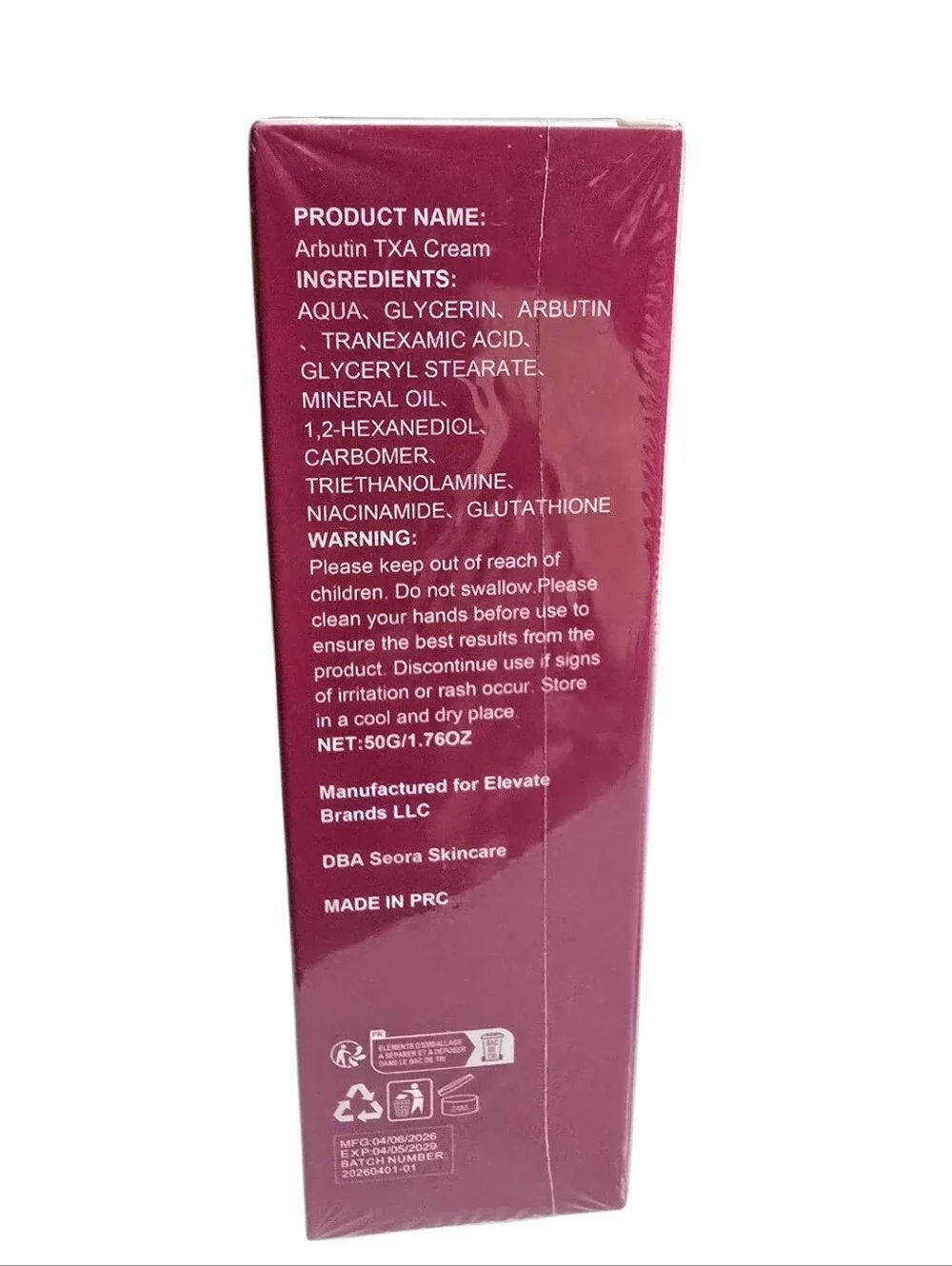 Arbutin 7.0 + TXA 4.0 Brightening Cream — Pink